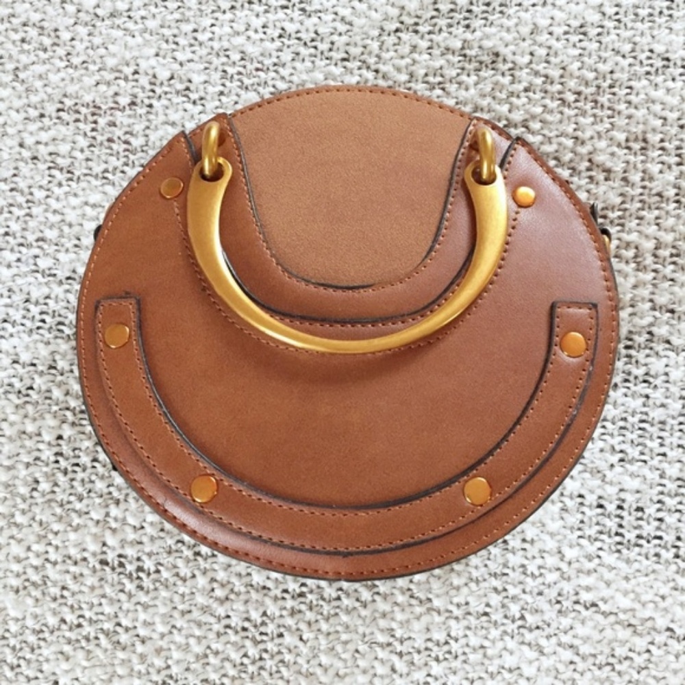 Boho Brown Horseshoe Circle Crossbody Bag NEW!! - Picture 4 of 7